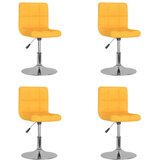  Okretne blagovaonske stolice 4 kom žute od tkanine | shoptok.hr