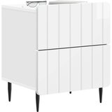  Nočna omarica Bela 43 x 34,5 x 49,5 cm Inženirski les, (5000298638) | Shoptok.si