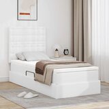  Krevet s od storage Čista bijela 90 x 190 cm Lažna koža | shoptok.hr