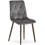 Libra stolica - tamnosivi baršun / noge od oraha x 1 | shoptok.hr