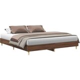  Posteljni okvir brez vzmetnice rjavi hrast 180x200 cm inž. les, (21791421) | Shoptok.si