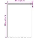  Čipkasta zavjesa sa zavjesama Bijelo 300 x 200 cm Poliester | shoptok.hr