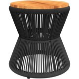 Maison Chic Stolić sa žičanom bazom crni Ø 45 x 44 cm masivno drvo bagrema Cijene