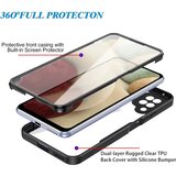 Techsuit Dvostranska zaščitna torbica ColorVerse 360 Series za Samsung Galaxy A12 – črna | Shoptok.si