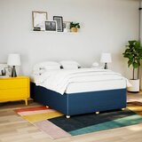 vidaXL Posteljni okvir brez vzmetnice moder 160x200 cm blago Cene