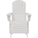 vidaXL Stol Adirondack s podnožjem Beli HDPE | Shoptok.si