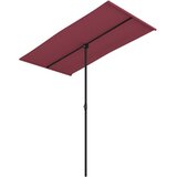  Vrtni suncobran s aluminijskim stupom 180 x 110 cm bordo | shoptok.hr