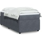 vidaXL Box spring krevet s madracem tamnosivi 90x190 cm baršunasti | shoptok.hr