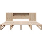  Knjižna postelja brez vzmetnice 200x200 cm trden les, (21532321) | Shoptok.si