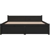  Za krevet od masivnog drva crni 135 x 190 cm 4FT6 bračni | shoptok.hr