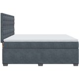 vidaXL Krevet s oprugama i madracem tamnosivi 180x200 cm baršunasti | shoptok.hr