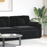  Modularni kauč s naslonom za ruke i jastucima crni 100 cm | shoptok.hr