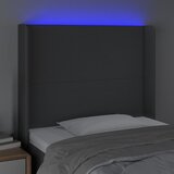  LED uzglavlje tamnosivo 83 x 16 x 118/128 cm od tkanine | shoptok.hr