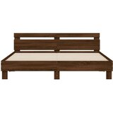  Okvir za krevet s uzglavljem i LED boja smeđeg hrasta 180x200cm | Eponuda.com