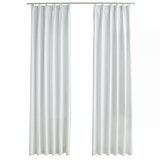 Furnova Zatemnitvene zavese z obešali 2 kosa umazano bele 140x175 cm, (21918245) | Shoptok.si
