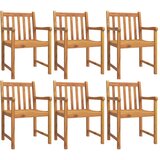  Vrtne stolice 6 kom 56 x 55,5 x 90 cm od masivnog drva bagrema | Eponuda.com