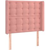  Posteljno vzglavje roza 83x16x118/128 cm žamet, (20938517) | Shoptok.si