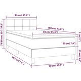  Box spring s madracem LED svjetlosivi 90x190 cm baršun | shoptok.hr