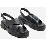 Resti Black women's sandals on a thick sole Denidas - Shoes | Shoptok.si