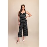 Fenzy Prugasti Kombinezon, Crni | shoptok.hr