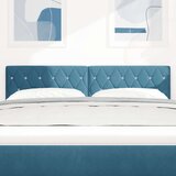 vidaXL Naslon za glavu s kristalnim dugmadi, tamnoplavi, 160 cm, baršun | shoptok.hr