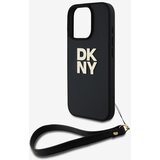Dkny PU Leather Stack Logo Wrist Strap iPhone 16 Pro Max Black Ovitek za telefon Vijolična | Shoptok.si