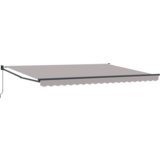 vidaXL Ručno uvlačiva tenda svijetlo siva 450x300 cm, Zamjenska tkanina za tendu 4,5x3 m svijetlo siva | shoptok.hr