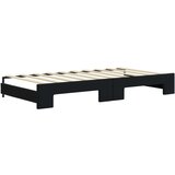 vidaXL Dnevni krevet na razvlačenje s madracima crni 90x190 cm baršun | shoptok.hr