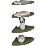  Lebdeća polica s policom 4 pcs Maslinasto zelena 24 x 24 x 2 cm | shoptok.hr