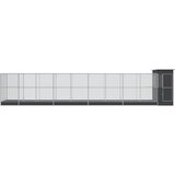  Kavez za ptice s produžetkom srebrni 1037x203x216 cm čelični | shoptok.hr