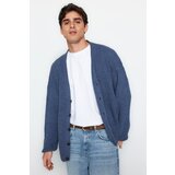 Trendyol Cardigan - Dark blue - Oversize Cene