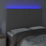  Posteljno vzglavje sivo 144x5x118/128 cm umetno usnje, (20932220) | Shoptok.si