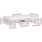  Set vanjskih sofa 11 kom. Bijela i krem | shoptok.hr