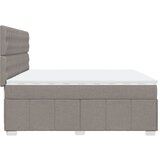  Krevet s oprugama i madracem smeđesivi 200x200 cm od tkanine | shoptok.hr