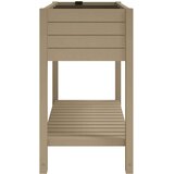 vidaXL Povišena vrtna gredica svjetlosmeđa 110x45x79 cm polipropilen | shoptok.hr