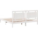  Dugi okvir kreveta bez madraca bijeli 200 x 210 cm masivno drvo | Eponuda.ba