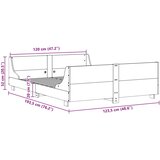  Okvir kreveta bez madraca bijeli 120 x 190 cm masivna borovina | shoptok.hr