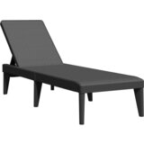 Maison Chic Ležalnik - Sončna ležalnik antraciten 186x60x29 cm PP, (22042861) Cene