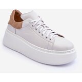 Boto Women's Leather Platform Sneakers White Lemar 10150 | Shoptok.si