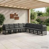  Set vanjskih sofa Crna Poliester | shoptok.hr