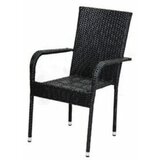  bay crna baštenska stolica od ratana Cene