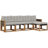 vidaXL Zunanja garnitura za sedenje 5 pcs Naravna in svetlo siva, (5000282223) | Shoptok.si