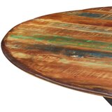 vidaXL Jedilna miza Ø110x78 cm trden mangov les in jeklo | Shoptok.si