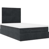 Otomanski krevet s madracima crni 120x200 cm baršunasti | shoptok.hr
