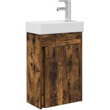 vidaXL Kopalniška omarica s tapo Dimljen hrast 40,5 x 22,5 x 62 cm, (5000245751) | Shoptok.si