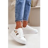 Boto Women's Platform Sneakers With Decorative Writing White Orlian | Shoptok.si
