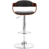 Furnova Barski stolček vezan les in sivo blago, (21949010) | Shoptok.si