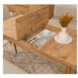 Hanah home vina atlantic pine cream set : sto, stolice i klupa