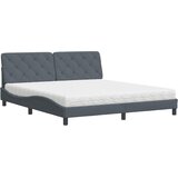  Krevet s madracem tamnosivi 180x200 cm baršunasti | shoptok.hr