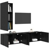 vidaXL Set omare za televizijo na steni 5 pcs Črni hrast | Shoptok.si